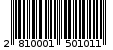 Γραμμωτός κωδικός 2810001501011