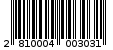 Γραμμωτός κωδικός 2810004003031