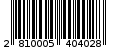 Γραμμωτός κωδικός 2810005404028