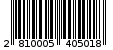 Γραμμωτός κωδικός 2810005405018