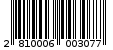 Γραμμωτός κωδικός 2810006003077
