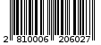 Γραμμωτός κωδικός 2810006206027