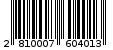 Γραμμωτός κωδικός 2810007604013