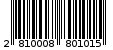 Γραμμωτός κωδικός 2810008801015