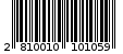 Γραμμωτός κωδικός 2810010101059