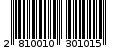Γραμμωτός κωδικός 2810010301015