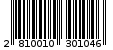Γραμμωτός κωδικός 2810010301046