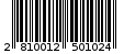 Γραμμωτός κωδικός 2810012501024