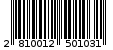 Γραμμωτός κωδικός 2810012501031