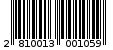 Γραμμωτός κωδικός 2810013001059