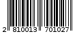 Γραμμωτός κωδικός 2810013701027