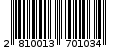 Γραμμωτός κωδικός 2810013701034