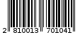 Γραμμωτός κωδικός 2810013701041