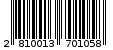 Γραμμωτός κωδικός 2810013701058
