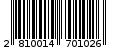 Γραμμωτός κωδικός 2810014701026