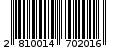 Γραμμωτός κωδικός 2810014702016