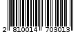 Γραμμωτός κωδικός 2810014703013