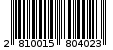 Γραμμωτός κωδικός 2810015804023