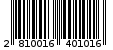 Γραμμωτός κωδικός 2810016401016