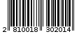 Γραμμωτός κωδικός 2810018302014