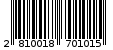 Γραμμωτός κωδικός 2810018701015