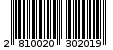 Γραμμωτός κωδικός 2810020302019