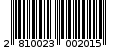 Γραμμωτός κωδικός 2810023002015