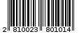 Γραμμωτός κωδικός 2810023801014