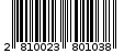 Γραμμωτός κωδικός 2810023801038