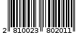 Γραμμωτός κωδικός 2810023802011