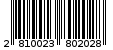 Γραμμωτός κωδικός 2810023802028