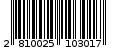 Γραμμωτός κωδικός 2810025103017