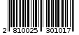 Γραμμωτός κωδικός 2810025301017