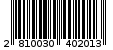 Γραμμωτός κωδικός 2810030402013