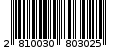 Γραμμωτός κωδικός 2810030803025
