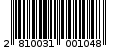 Γραμμωτός κωδικός 2810031001048