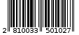 Γραμμωτός κωδικός 2810033501027