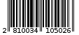 Γραμμωτός κωδικός 2810034105026