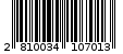 Γραμμωτός κωδικός 2810034107013