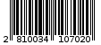 Γραμμωτός κωδικός 2810034107020