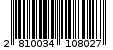 Γραμμωτός κωδικός 2810034108027