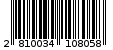 Γραμμωτός κωδικός 2810034108058