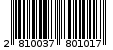 Γραμμωτός κωδικός 2810037801017