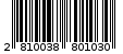 Γραμμωτός κωδικός 2810038801030