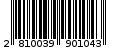 Γραμμωτός κωδικός 2810039901043