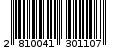 Γραμμωτός κωδικός 2810041301107