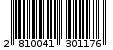 Γραμμωτός κωδικός 2810041301176