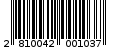 Γραμμωτός κωδικός 2810042001037