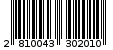 Γραμμωτός κωδικός 2810043302010