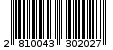 Γραμμωτός κωδικός 2810043302027